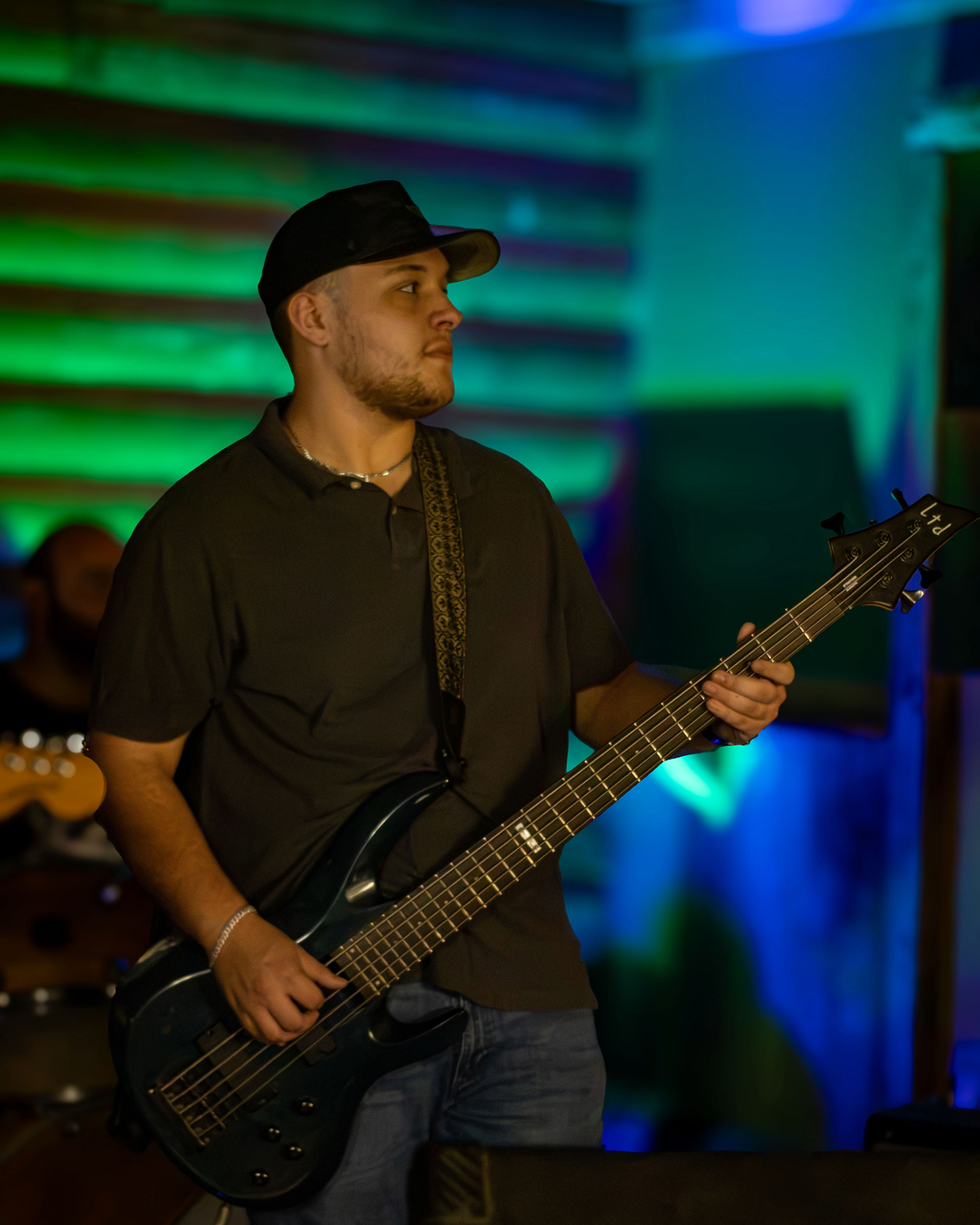Carter on bass laying down a heavy low end